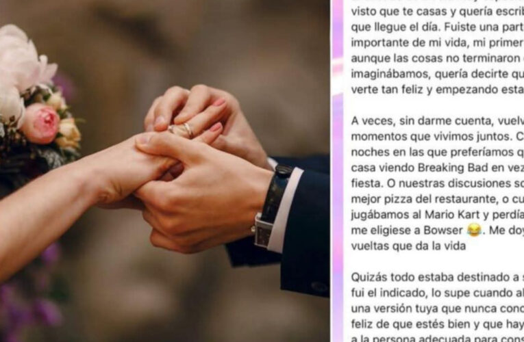 Se enteró que su exnovia estaba por casarse y decidió mandarle un inesperado mensaje: “Nunca fui el indicado”