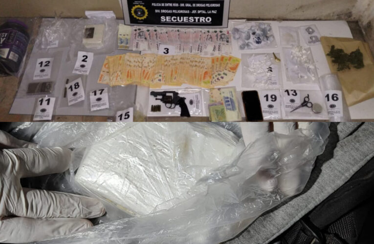 Secuestro de Cocaína y un detenido, tras Allanamiento por narcomenudeo