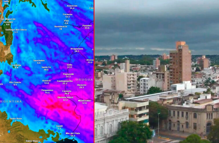 Ciclogénesis afectará al sur del Litoral: gran parte de Entre Ríos en alerta por viento y tormentas