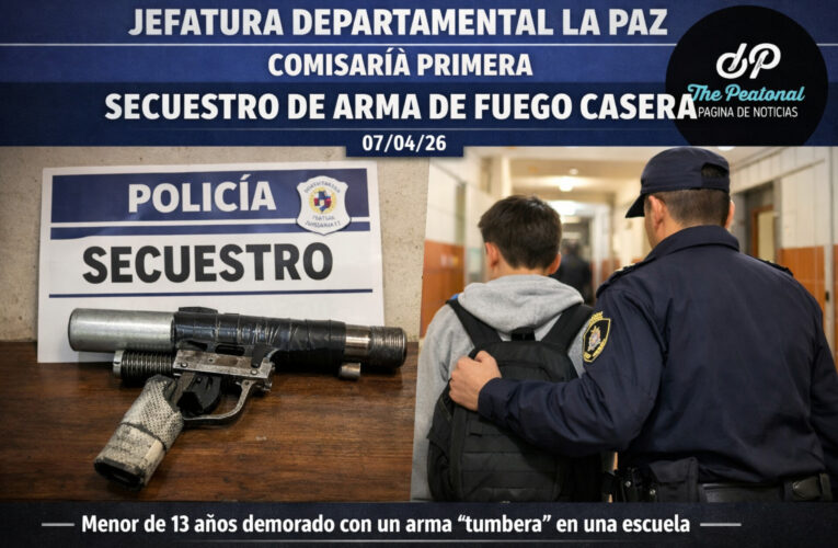 Menor de 13 años fue encontrado con un arma casera en una escuela de La Paz