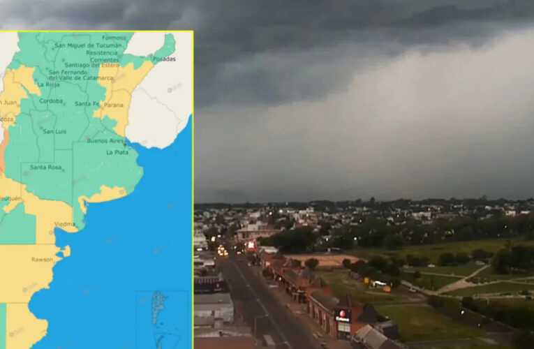 Alerta por tormentas en Entre Ríos: pronostican lluvias, granizo y luego un marcado descenso de temperatura